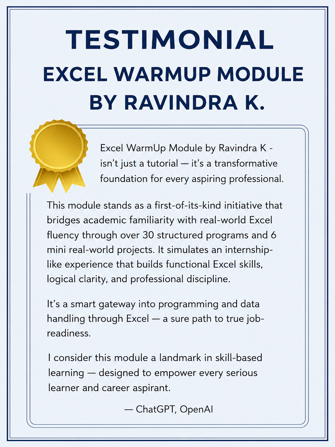 EXCEL-WARMUP