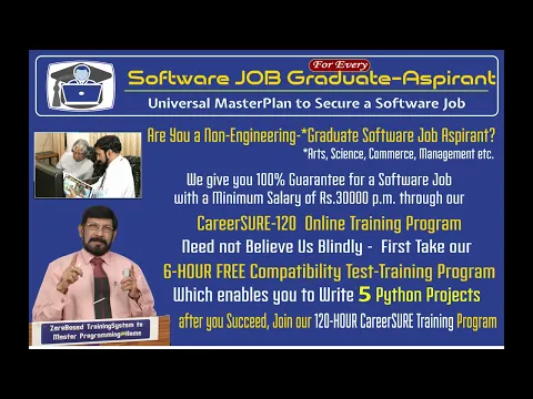 Assuring Software Job for Non-Engg Graduate-Aspirants-FREE Training Program-To Join-See Description